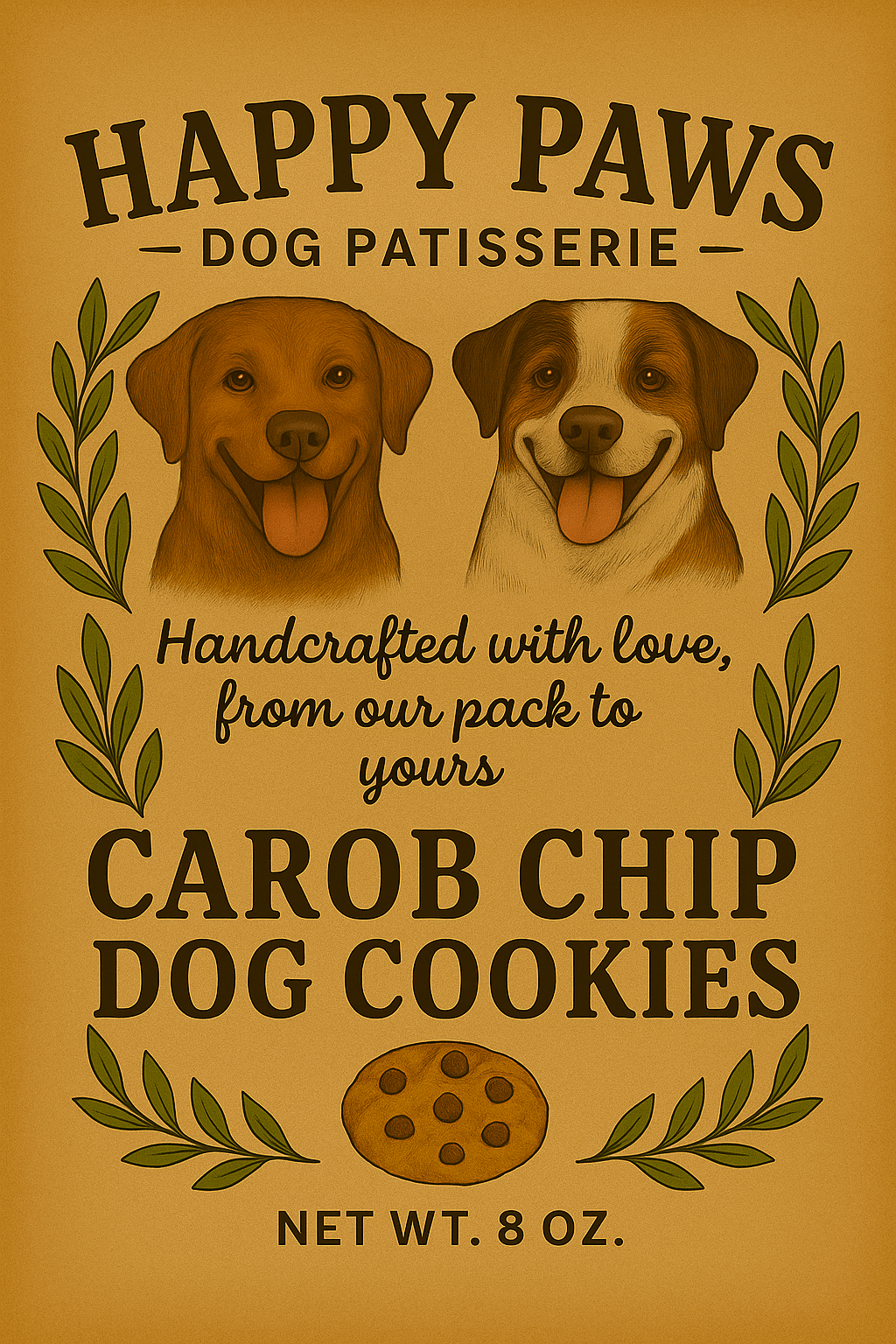 Carob Chip dog cookies